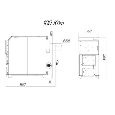Котел на пеллетах и дровах 100 кВт