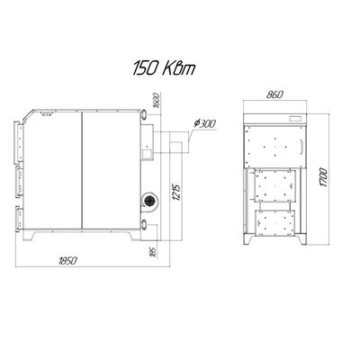 Котел на пеллетах и дровах 150 кВт